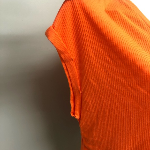Joe Boxer | Women's Crop Top | Ribbed Fabric | Loungewear | Orange - Picture 3 of 4